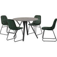 Athens Round Dining Table with 4 Lukas Chairs