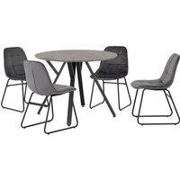 Athens Round Dining Table with 4 Lukas Chairs