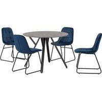 Athens Round Dining Table with 4 Lukas Chairs