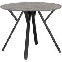 Athens 4 Seater Round Dining Table, Grey Concrete Effect