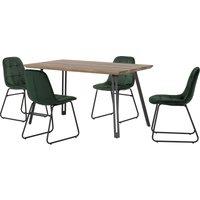 Quebec Rectangular Dining Table with 4 Lukas Chairs