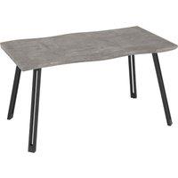 Quebec Wave 4 Seater Rectangular Dining Table, Grey Concrete Effect