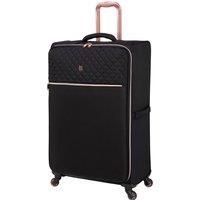 IT Luggage Black & Rose Gold Divinity Soft Shell Suitcase