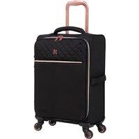 IT Luggage Black & Rose Gold Divinity 4 Wheel Suitcase Black/Rose Gold