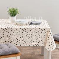 Hearts Wipe Clean Tablecloth Monochrome