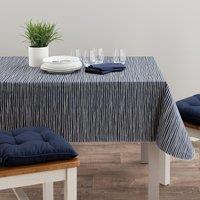 Stripe Wipe Clean Tablecloth Navy