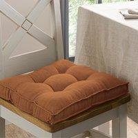 Cartmel Linen Seat Pad Brown