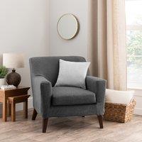 Boucle Armchair Cover Charcoal