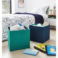 Set of 2 Kids Foldable Cube Storage