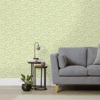 Ditsy Leaves Sage Wallpaper Green