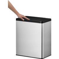 EKO Essential 20/20L Touch Recycling Bin Silver