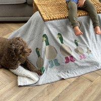 Family Ducks in Wellies Blanket