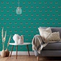 furn. Theia Wallpaper Green/Black/White