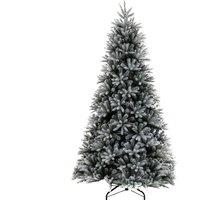 6.5ft Feel Real Snowy St. Petersburg Fir Hinged Christmas Tree