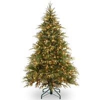 6ft Pre-Lit Feel Real Weeping Spruce Hinged Christmas Tree