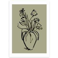 East End Prints Mono Botanical 9 Print