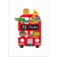 East End Prints Dicky Bird - London Bus Zoo Print