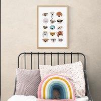 East End Prints Dogs in Glasses Print