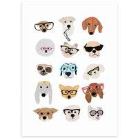 East End Prints Dogs in Glasses Print