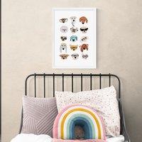 East End Prints Dogs in Glasses Print