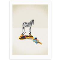 East End Prints Zebra Walking Shadows Print