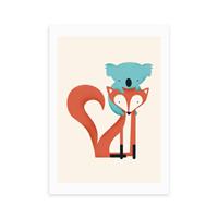 East End Prints Fox and Koala Print