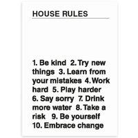East End Prints House Rules Print