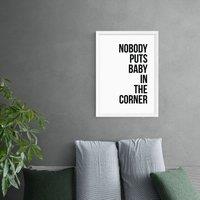 East End Prints Baby in the Corner Print Black and white