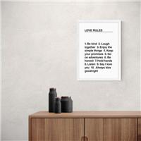 East End Prints Love Rules Print