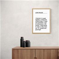East End Prints Love Rules Print