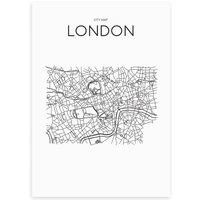 East End Prints City Map London Print