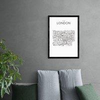 East End Prints City Map London Print