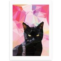 East End Prints Black Cat Print