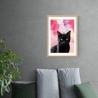 East End Prints Black Cat Print