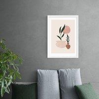 East End Prints Muted Mauve Leaves Print