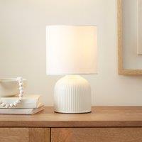 Hebe Ribbed Ceramic Table Lamp