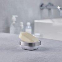 Joseph Joseph Slim Steel Soap Dish White