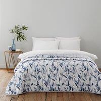 Zen Reversible Printed Navy Bedspread