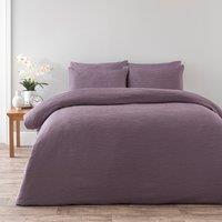 Alford Textured Thistle Duvet Cover and Pillowcase Set Purple