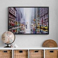 Rainfall on 5th Avenue Framed Print