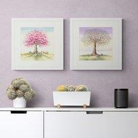 Set of 2 Framed Prints - Catching the blossom / Waiting to Fall