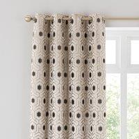 Geo Cut Velvet Eyelet Curtains