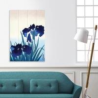 The Art Group Iris Flowers Wooden Wall Art