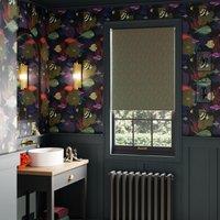 Coral Blackout Roller Blind Orange/Navy Blue