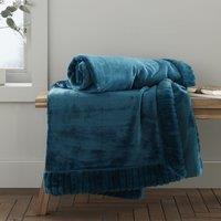 Catherine Lansfield Faux Velvet 150cm x 200cm Throw Blanket