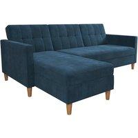 Hartford Chenille Storage Sofa Bed Blue