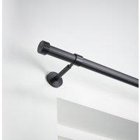 Ribbed Extendable Metal Eyelet Curtain Pole