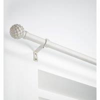 Ainsley Extendable Eyelet Curtain Pole 25/28mm White