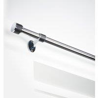 Faux Leather Eyelet Curtain Pole Dia. 28mm Chrome