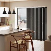 Stripe Cordless Black Vertical Blind Black